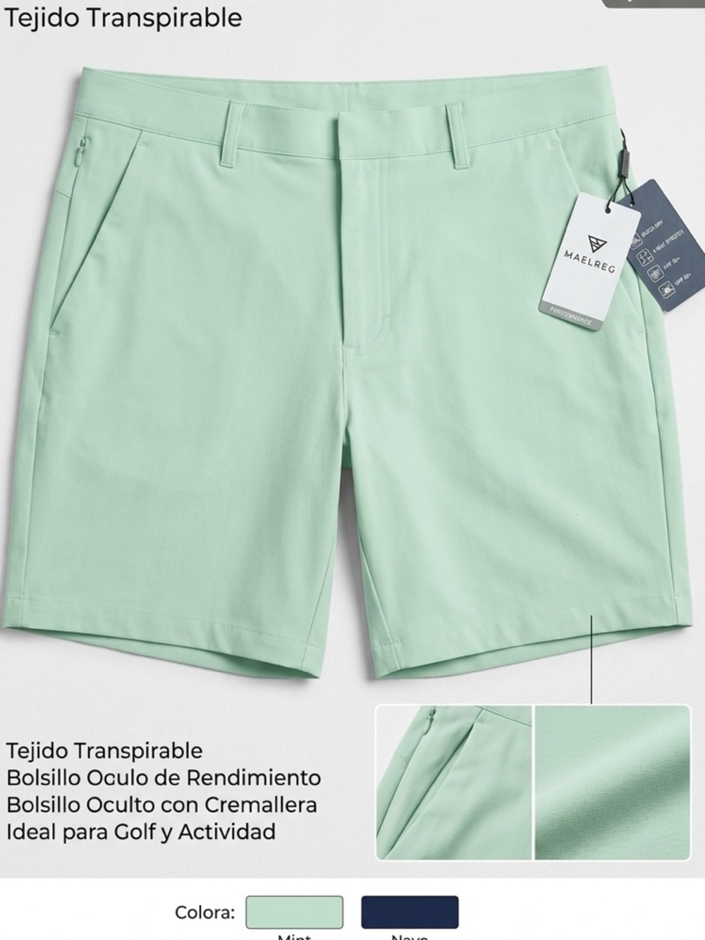Men’s Mint Performance Hybrid Shorts by MAELREG
